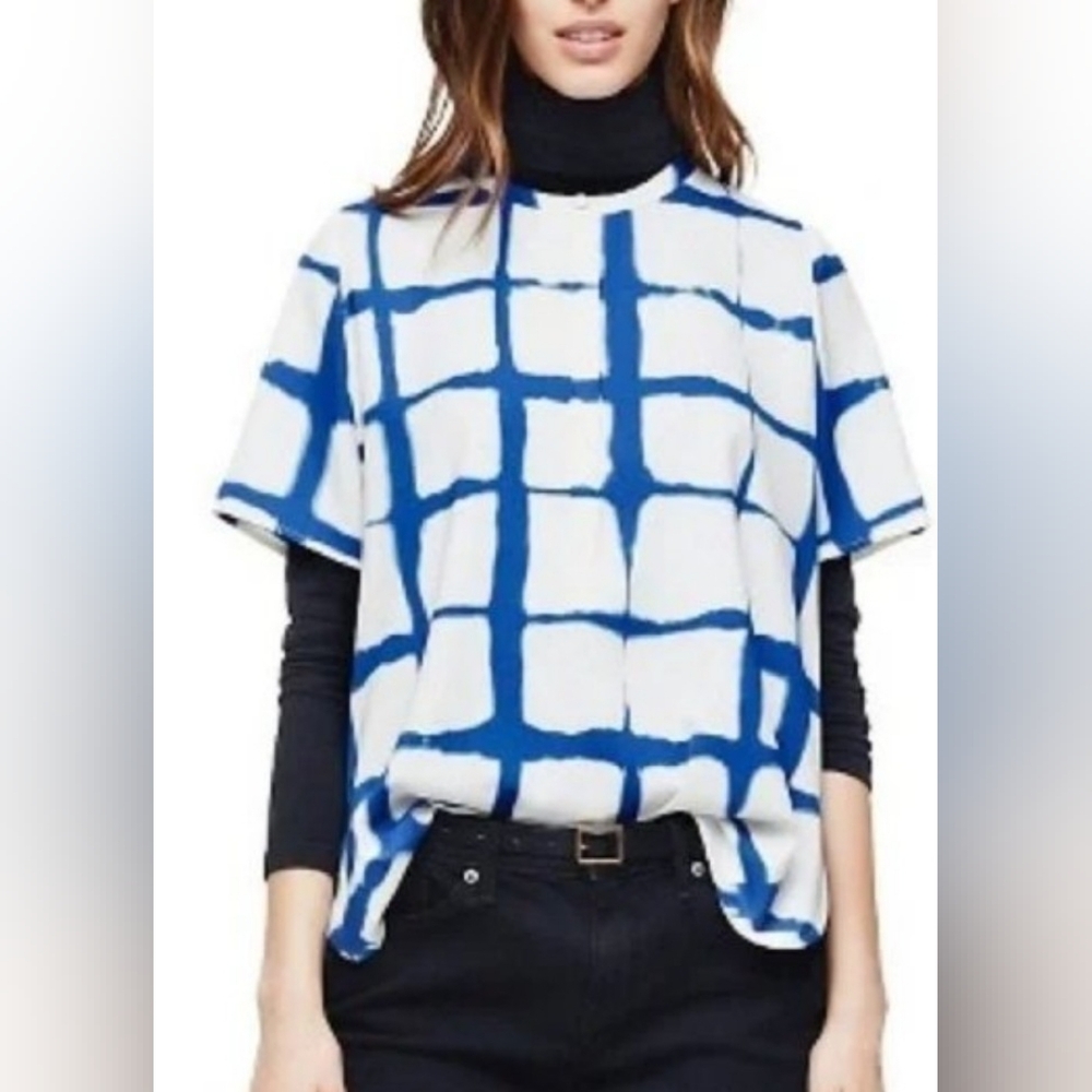 Adam Lippes For Target Blue and White Blouse
